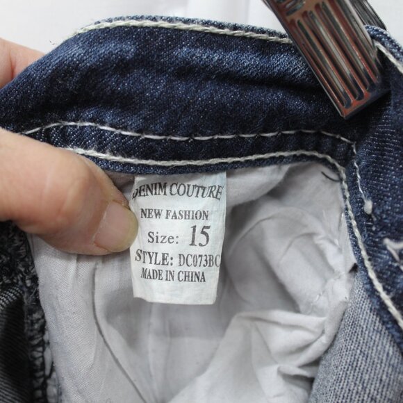 Classic Women's Boot Cut Jeans in Deep Blue - Picture 5 of 14